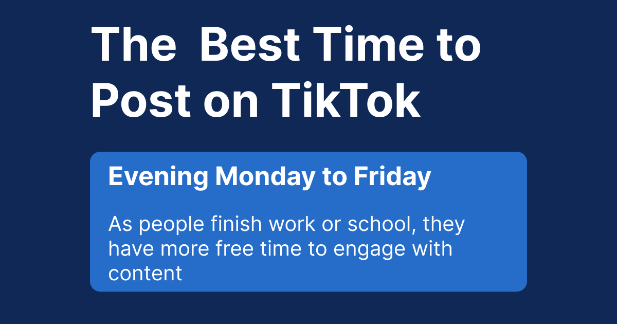 The Best Time to Post on TikTok