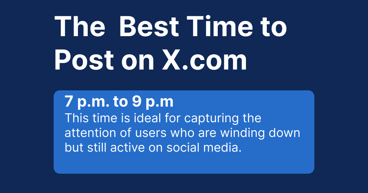 The Best Time to Post on X.com